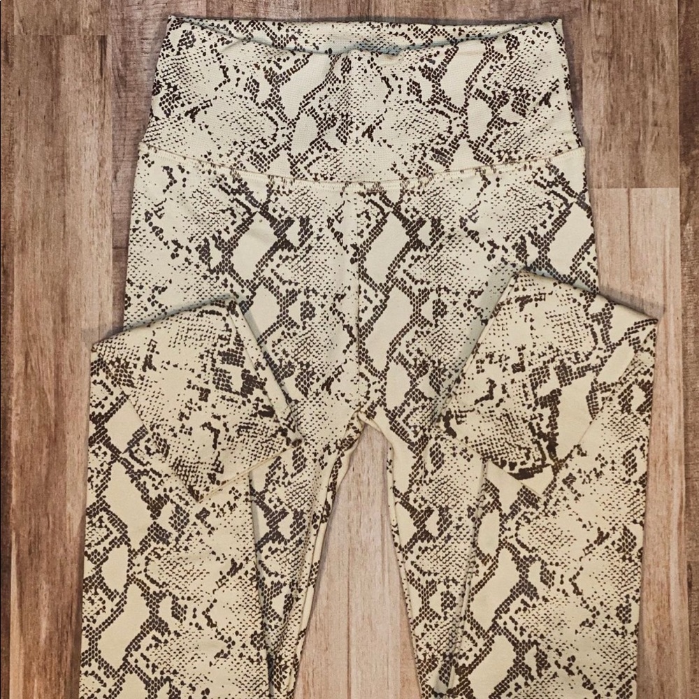 Gray Snakeskin leggings